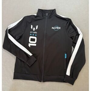 Lionel Messi x Hard Rock Cafe Track Jacket Zip Up Soccer Football Mens Medium